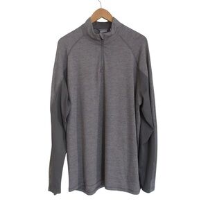 Puma Mens Quarter Zip Pullover Size XL Gray Lightweight Stretch Athletic Outdoor